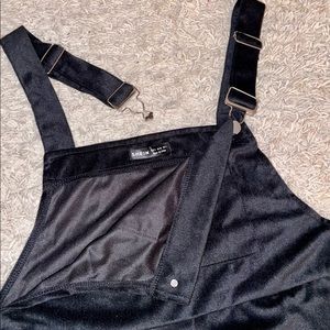 Black velvet overall dress
